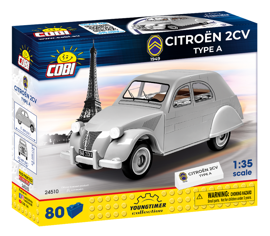 COBI 24510 - Citroën 2CV Type A 1949 (1:35, 80 Teile)
