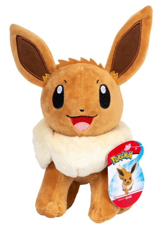 Pokémon Evoli Eevee Plüschfigur 20 cm – Bestandteil des Evoli Bauen & Kuscheln Bundles