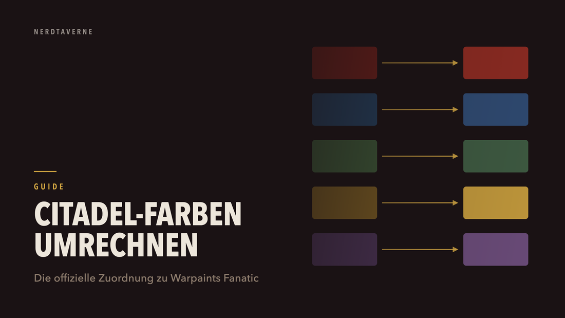 Zwei Spalten Farbfelder, dazwischen Pfeile als Zuordnung