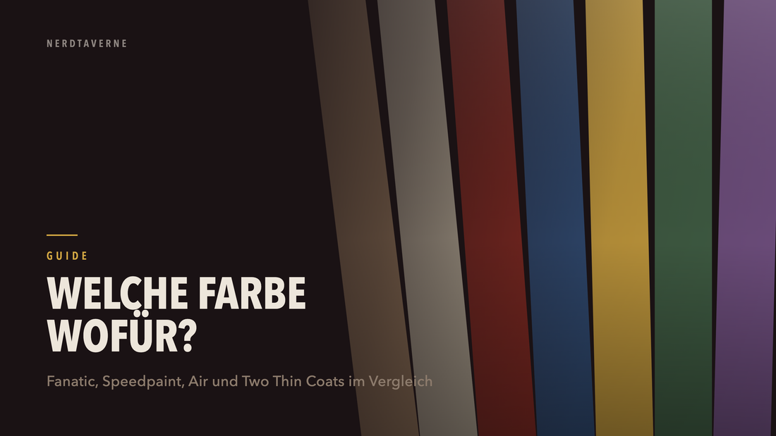 Farbfelder nebeneinander, Titel „Welche Farbe wofür?“